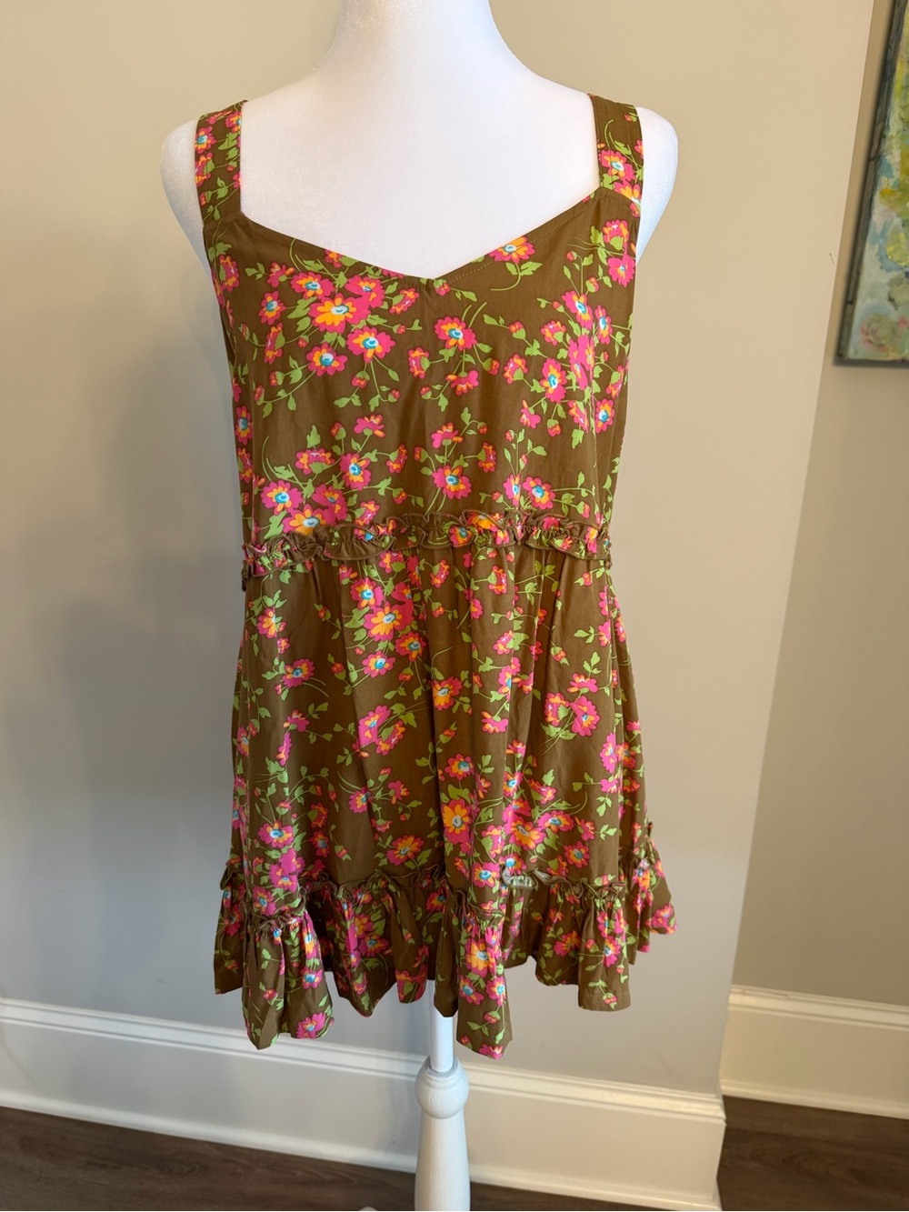 Matilda Jane on a whim flutter top Pink & Orange Accents NWT